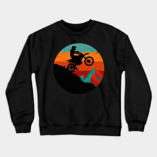 Retro motorcycle Adventure in the Mountains Crewneck Sweatshirt